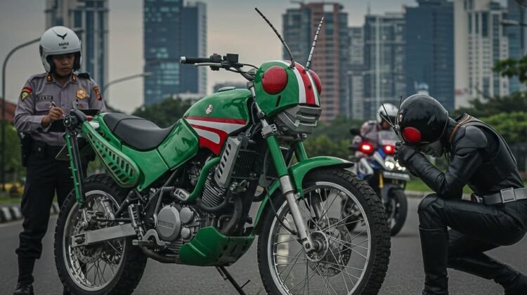 ‎Jalur Cepat Jadi Satria Baja Hitam!, Motor Belalang Tempur di bandrol 40 jutaan, Siap-siap Tumpas Kejahatan