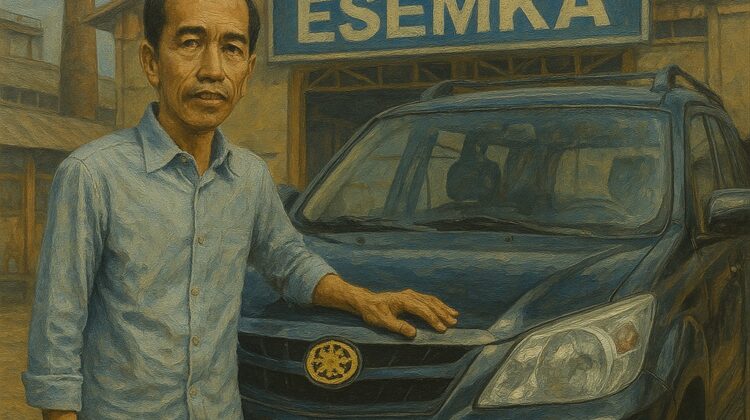 Foto ilustrasi mantan Presiden Jokowi dan mobil Esemka (Ist)