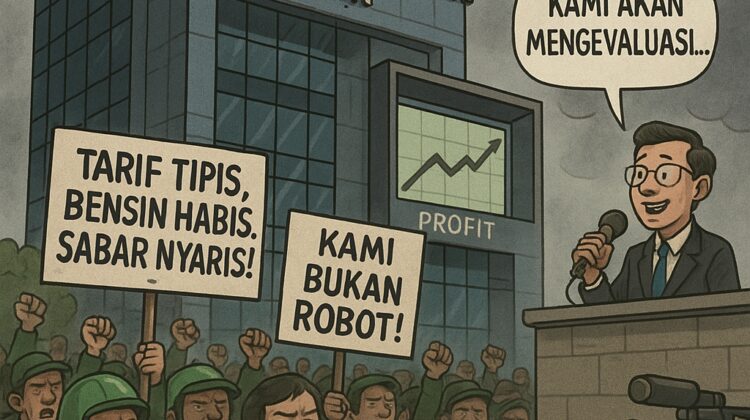 Tarif Makin Tipis, Sabar Driver Makin Habis: Grab didemo, Akhirnya Angkat Bicara