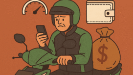 Ilustrasi driver Ojol (prabainsight/Ai)