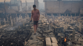 Foto pasca Kebakaran di Penjaringan, Jakarta Utara (foto:Antara)