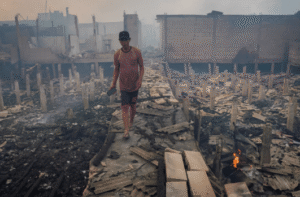 Foto pasca Kebakaran di Penjaringan, Jakarta Utara (foto:Antara)