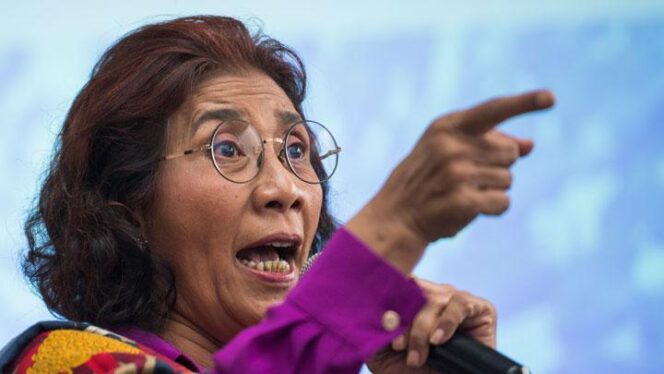 
					Mantan Menteri Kelautan dan Perikanan Susi Pudjiastuti melontarkan pernyataan keras terkait maraknya kerusakan lingkungan yang dilakukan oleh manusia. Lewat akun media sosial pribadinya (foto:Antara)