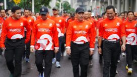 Kapolri Jenderal Listyo Sigit Prabowo menghadiri kegiatan Bhayangkara Sport Day di Lapangan Bhayangkara Polri, Jakarta Selatan, Sabtu (21/6/2025).(Foto:Praba/Ist)