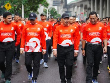 Kapolri Jenderal Listyo Sigit Prabowo menghadiri kegiatan Bhayangkara Sport Day di Lapangan Bhayangkara Polri, Jakarta Selatan, Sabtu (21/6/2025).(Foto:Praba/Ist)