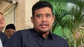 Gubernur Sumatera Utara Bobby Nasution meminta proses hukum laporan kepada pria yang diduga menghina istrinya, Kahiyang Ayu dan mertuanya Joko Widodo terkait polemik empat pulau dihentikan. (Foto:Praba/istimewa)
