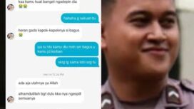 Foto tangkap layar dari media sosial oknum polisi (foto:Ist)