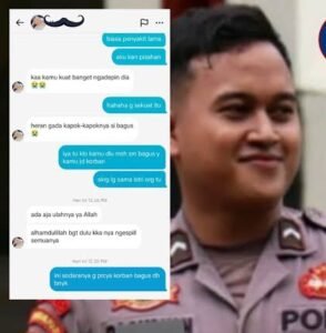 Foto tangkap layar dari media sosial oknum polisi (foto:Ist)