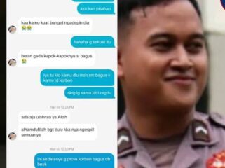 Foto tangkap layar dari media sosial oknum polisi (foto:Ist)