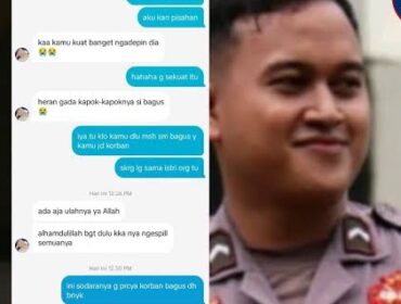 Foto tangkap layar dari media sosial oknum polisi (foto:Ist)