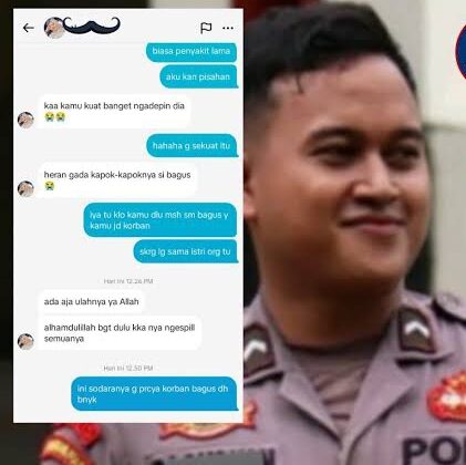 Foto tangkap layar dari media sosial oknum polisi (foto:Ist)