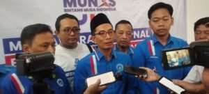 Kantor DPP Partai Demokrat di Menteng, Jakarta Pusat, dipadati ratusan kader muda dalam rangka Musyawarah Nasional (Munas) pertama Bintang Muda Indonesia (BMI), Sabtu, 12 Juli 2025.(Foto :Praba/Alma)