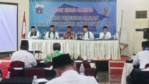 Sabtu (10/8), Hotel di Sunter, Jakarta Utara, dipenuhi logat Betawi dan semangat kebersamaan saat Bamus Betawi 1982 DPC Jakarta Utara menggelar rakerda perdana.(Foto : Istimewa)