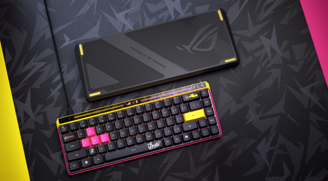 ASUS ROG Falchion Ace HFX ZywOo Edition hadir dengan switch magnetik ultraresponsif, polling rate 8000Hz, dan desain ergonomis ala pemain legendaris ZywOo. Keyboard gaming paling cepat dan empuk di kelasnya! (Foto:Istimewa)