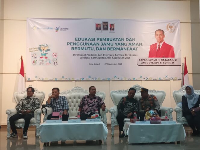
					Anggota Komisi IX DPR RI Sukur H. Nababan mendorong masyarakat untuk memperkuat budaya hidup sehat melalui Gerakan Masyarakat Hidup Sehat (GERMAS), termasuk pemanfaatan jamu tradisional yang aman (Ist)