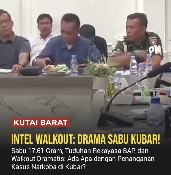 
					Gelar perkara kasus narkoba di Polres Kutai Barat berubah panas setelah Intel Kodim walkout usai barang bukti sabu disebut tawas dan muncul dugaan rekayasa BAP. Enam pelaku tetap dilimpahkan ke BNNP Kaltim untuk asesmen.