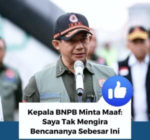 Kepala BNPB Letjen Suharyanto mengaku kaget melihat skala banjir di Tapanuli Selatan dan menjelaskan alasan bencana Sumatera belum ditetapkan sebagai bencana nasional. BNPB memastikan hadir untuk menolong warga terdampak.(Ist)