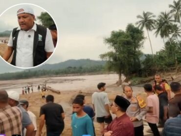 Video Bupati Bireuen Mukhlis Takabeya yang membahas sawit saat meninjau banjir viral dan menuai kritik warganet. Pernyataan itu dinilai tidak empatik terhadap warga terdampak.(Istimewa)
