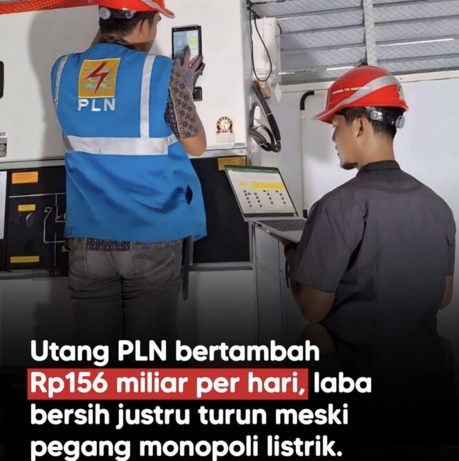 
					Kondisi keuangan PLN dinilai memburuk pada 2024. Center for Budget Analysis (CBA) mencatat total utang PLN mencapai Rp711,2 triliun, naik Rp56,2 triliun dibanding 2023, sementara laba bersih justru menurun. Level utang disebut mengkhawatirkan dan memberi tekanan serius pada kesehatan keuangan PLN.(Istimewa)