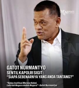 Pernyataan Kapolri soal “titik darah penghabisan” menuai kritik Gatot Nurmantyo. Ia menilai diksi tersebut berbahaya bagi demokrasi.