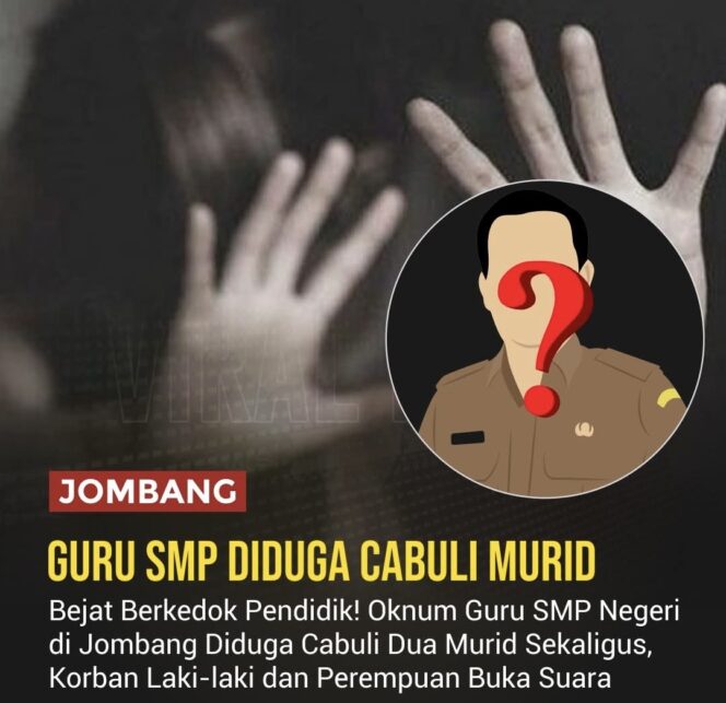 
					Seorang guru honorer SMP di Jombang dilaporkan atas dugaan pelecehan seksual terhadap dua siswanya. Kasus dilaporkan ke polisi dan menunggu hasil penyelidikan.(Istimewa)