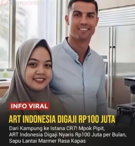 Kisah pekerja migran Indonesia di rumah CR7: jam kerja disiplin, larangan foto dan konten, serta dampak ekonomi bagi keluarga di kampung halaman.(Istimewa)