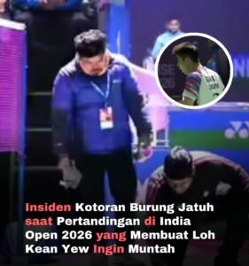 Pertandingan India Open 2026 di New Delhi sempat terhenti akibat insiden kotoran burung di lapangan utama saat laga Prannoy H. S. melawan Loh Kean Yew
