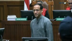 Sidang kasus Chromebook: Nadiem Makarim ajukan eksepsi, menggugat dakwaan jaksa, perhitungan kerugian negara, serta pengadaan Chrome Device Management.(Istimewa)