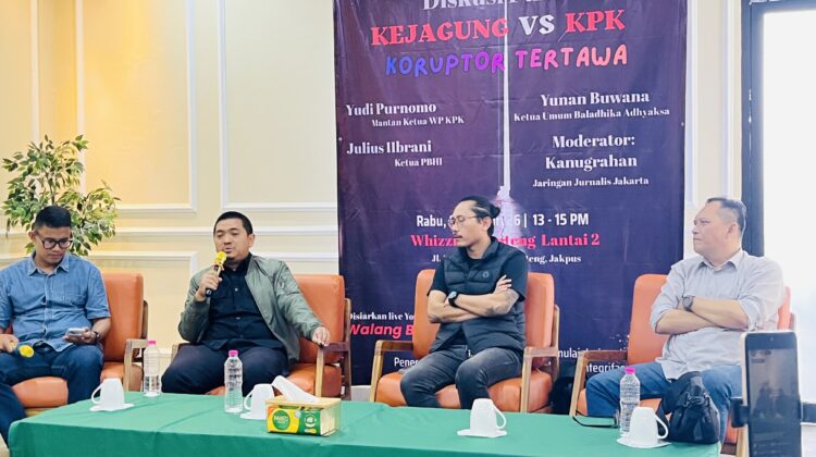 Ketegangan hubungan KPK dan Kejaksaan kembali mencuat. Laporan dugaan korupsi Jampidsus belum jelas, sementara OTT jaksa memengaruhi persepsi publik dan kepercayaan hukum.(Foto: prabainsight.com)