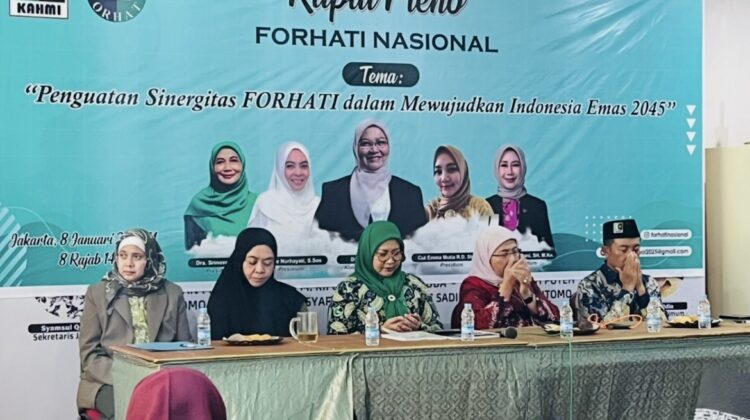 FORHATI Nasional menggelar rapat pleno untuk memperkuat peran perempuan melalui program pangan, kesehatan, dan budaya menuju Indonesia Emas 2045. (Foto: prabainsight)