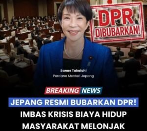 Perdana Menteri Jepang Sanae Takaichi membubarkan DPR hanya tiga bulan setelah menjabat. Isu kenaikan harga dan keamanan nasional jadi latar percepatan pemilu Jepang 2026.
