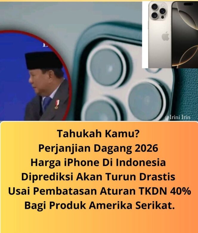 
					Perjanjian dagang RI–AS Februari 2026 melonggarkan kewajiban TKDN 30–40% bagi merek teknologi Amerika. iPhone dan Google Pixel diprediksi lebih cepat rilis di Indonesia dengan harga lebih kompetitif.