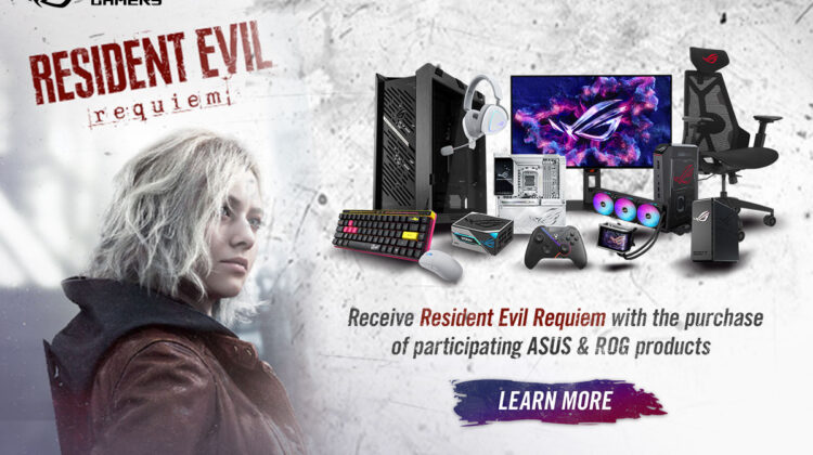 Ilustrasi laptop dan perangkat gaming ASUS Republic of Gamers (ROG). Melalui kolaborasi dengan Capcom, ROG menghadirkan promo bundling Resident Evil Requiem gratis bagi pembeli produk tertentu.(Istimewa)