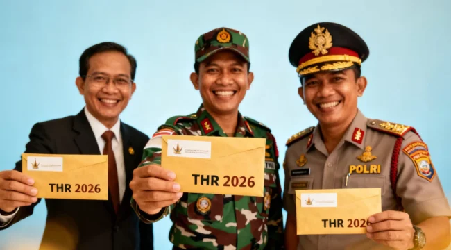 THR ASN, TNI, dan Polri 2026 dipastikan cair awal Ramadan. Pemerintah menyiapkan anggaran Rp 55 triliun untuk menjaga konsumsi dan ekonomi.