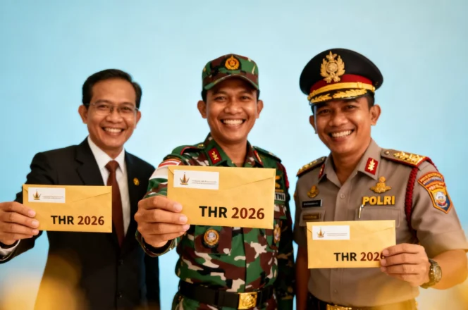 
					THR ASN, TNI, dan Polri 2026 dipastikan cair awal Ramadan. Pemerintah menyiapkan anggaran Rp 55 triliun untuk menjaga konsumsi dan ekonomi.