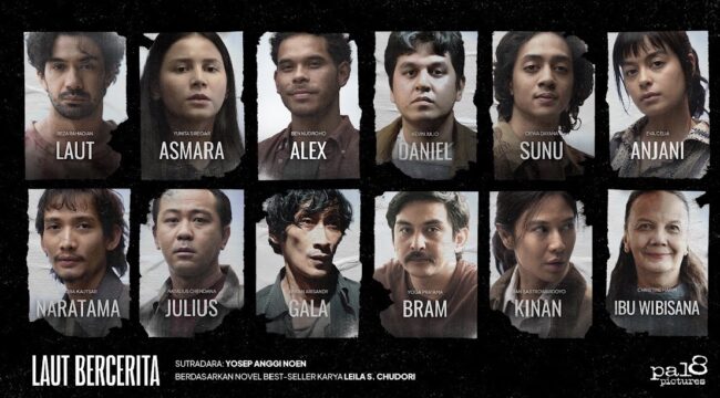 Pal8 Pictures mengumumkan jajaran lengkap pemain film Laut Bercerita. Reza Rahadian memerankan Biru Laut, Dian Sastrowardoyo ikut membintangi, bersama Eva Celia dan aktor lainnya.(Foto:Istimewa)