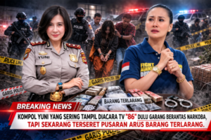 Kisah Kompol Yuni Purwanti Kusuma Dewi, sosok polisi yang dikenal lewat acara TV “86” karena ketegasannya memberantas narkoba, namun akhirnya terseret kasus penyalahgunaan sabu hingga berujung pemecatan (PTDH).