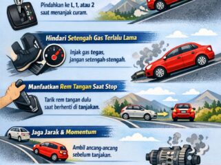 Banyak pengemudi mobil matik masih memaksakan gigi D di tanjakan terjal. Simak cara pakai gigi yang benar agar transmisi tidak cepat panas dan lebih awet.