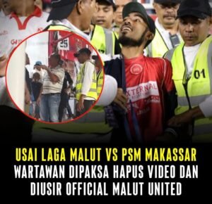 Sejumlah wartawan diduga mendapat intimidasi dari oknum official Malut United usai laga melawan PSM Makassar di Stadion Gelora Kie Raha, Ternate. Wartawan diminta menghapus video hingga wasit sempat tertahan di stadion.