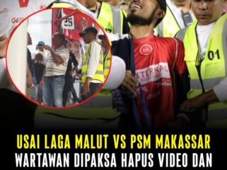 Sejumlah wartawan diduga mendapat intimidasi dari oknum official Malut United usai laga melawan PSM Makassar di Stadion Gelora Kie Raha, Ternate. Wartawan diminta menghapus video hingga wasit sempat tertahan di stadion.
