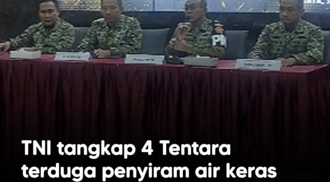 Empat anggota TNI diamankan terkait dugaan penyiraman air keras terhadap aktivis KontraS Andrie Yunus. Polisi juga mengungkap dua terduga pelaku lain dalam penyelidikan kasus ini.
