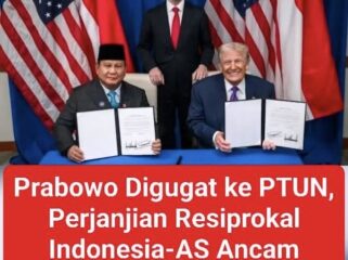Prabowo Subiyanto digugat ke PTUN Jakarta terkait perjanjian dagang RI-AS (ART) yang diteken tanpa persetujuan DPR dan partisipasi publik. Koalisi sipil menilai langkah ini melanggar konstitusi dan hukum.