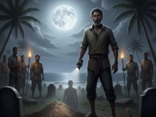 Kisah horor nyata dari Kampung Mawar Biru. Seorang nelayan menemukan sosok perempuan memakan mayat anak kecil di dalam kuburan yang baru digali. Teror mengerikan ini mengubah kebiasaan warga menjaga makam selamanya.