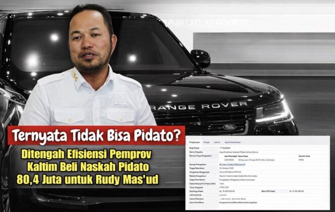 
					Pemprov Kaltim menganggarkan Rp 73,7 juta untuk jasa penulisan pidato gubernur dalam APBD 2026. Paket pengadaan langsung ini tercatat di Inaproc dengan pagu Rp 80,4 juta dan memicu sorotan publik.