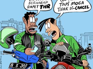 BHR ojol 2026 naik 100 persen menjadi Rp220 miliar. Delapan aplikator termasuk GoTo dan Grab menyalurkan bonus kepada sekitar 1 juta mitra sesuai SE Menaker terbaru.(Foto: Istimewa)