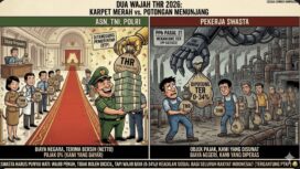 THR 2026 menghadirkan dua wajah: pekerja swasta kena pajak TER hingga 34%, sementara ASN, TNI, dan Polri menerima THR bersih tanpa potongan. Simak selengkapnya.