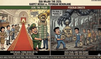 THR 2026 menghadirkan dua wajah: pekerja swasta kena pajak TER hingga 34%, sementara ASN, TNI, dan Polri menerima THR bersih tanpa potongan. Simak selengkapnya.