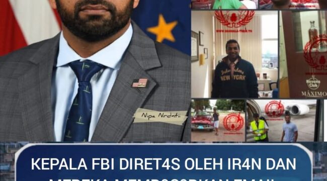 Akun email pribadi Direktur FBI Kash Patel diretas oleh Handala Hack Team. Data pribadi bocor, pemerintah AS pastikan bukan rahasia negara.(Istimewa)