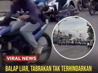 Video balap liar di lampu merah berujung kecelakaan dan memicu kepanikan pengguna jalan. Aksi remaja ngebut di tengah lalu lintas ini kembali menyoroti bahaya balap liar serta pentingnya pengawasan dan edukasi keselamatan berkendara.