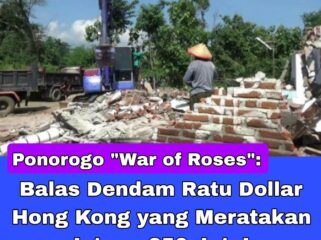 Aksi nekat TKW di Ponorogo hancurkan rumah Rp350 juta pakai ekskavator usai suami diduga selingkuh. Mediasi gagal, konflik rumah tangga berujung dramatis.(Istimewa)